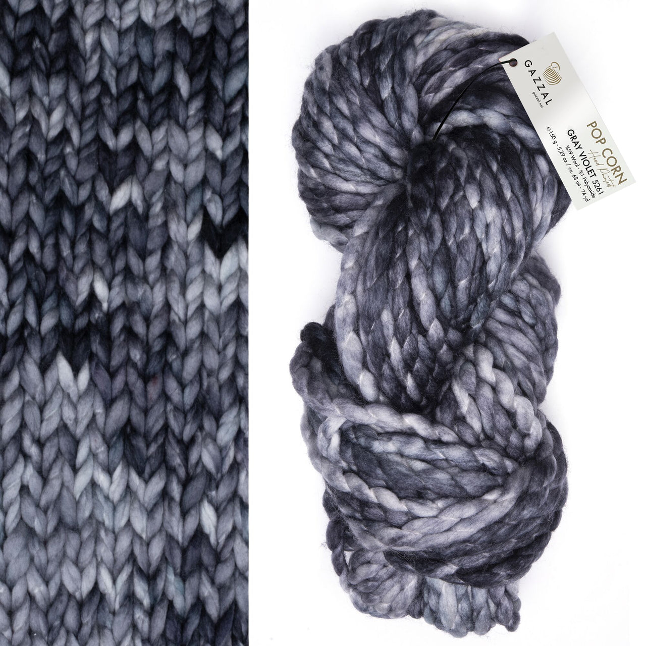 Gazzal Popcorn Yarn - Wool Bulky
