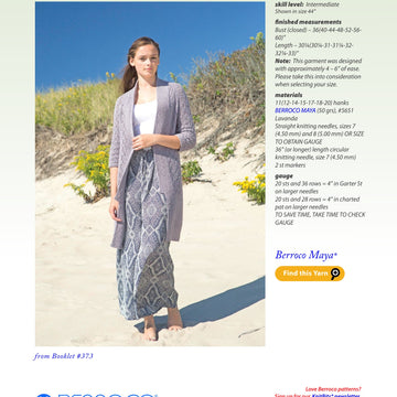 Berroco Morrenci Cardigan Knitting Pattern