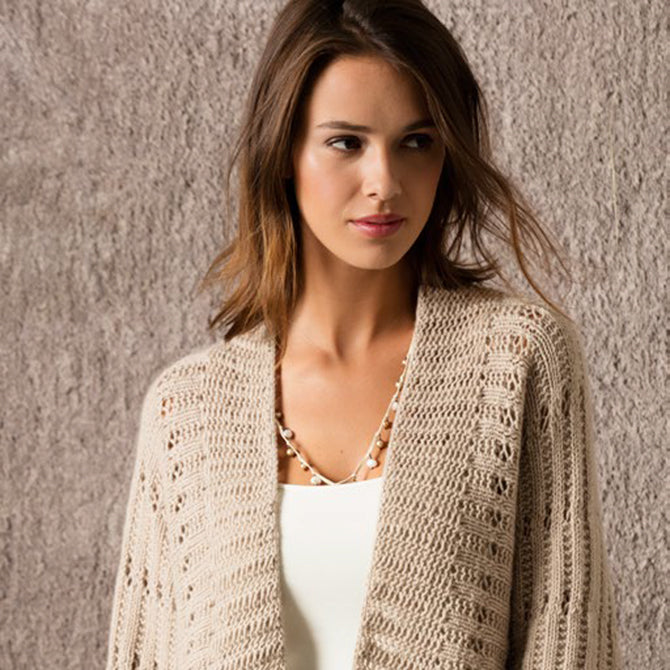 String Buckhead Open-Front Cardigan Knitting Pattern
