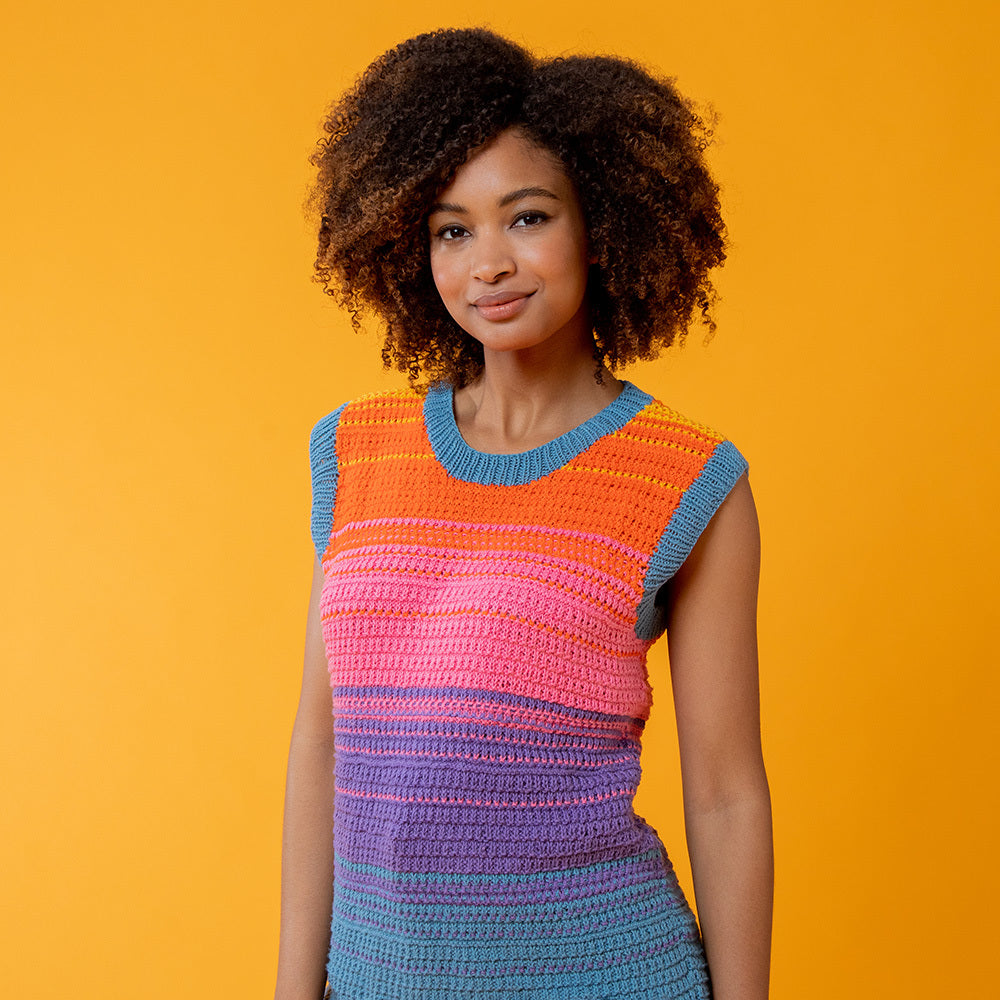 Paintbox Yarns Good Vibes Vest Knitting Pattern