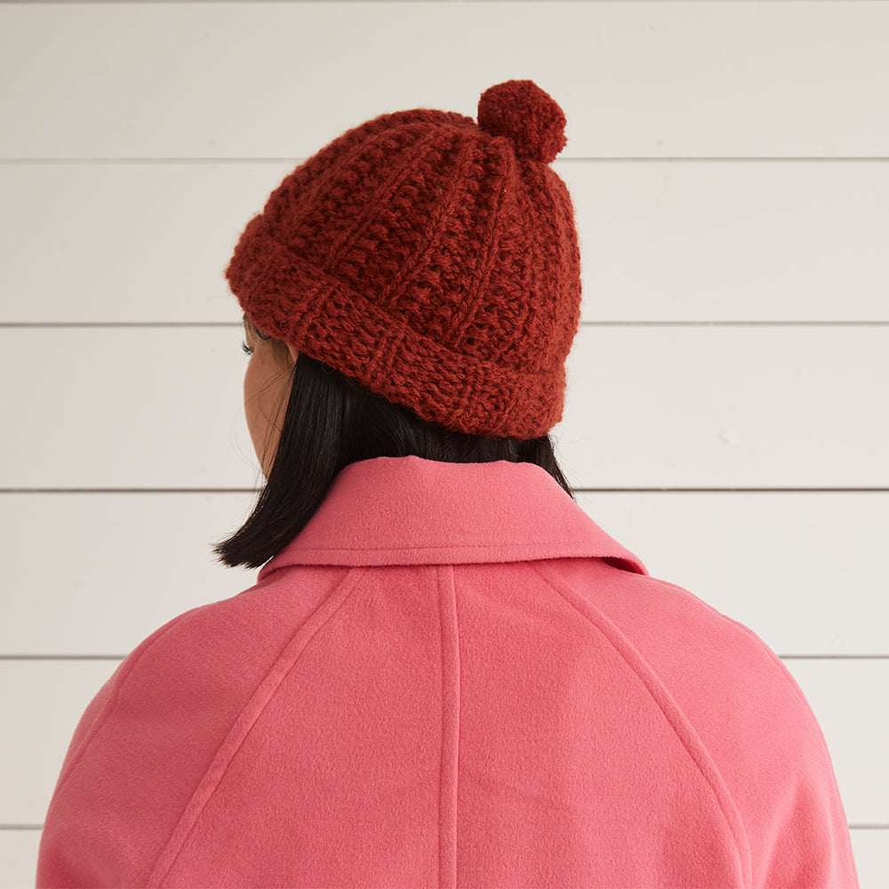 Debbie Bliss Moss Stitch Rib Hat Knitting Pattern