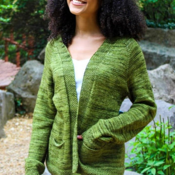 Plymouth Yarn Open Front Cardigan Knitting Pattern