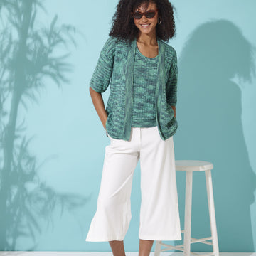 Cardigan & Top in King Cole Linendale Reflections DK - P6126 - Leaflet
