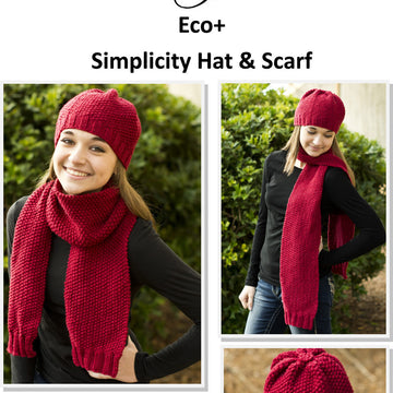 Simplicity Hat and Scarf in Cascade Eco+ - C254 - Free PDF