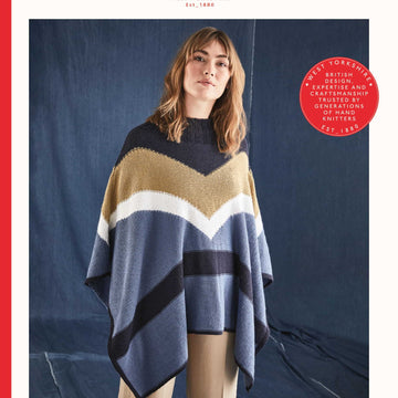 Sirdar Color Block Poncho Cape Knitting Pattern