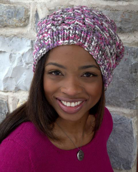 Lace Slouch Hat Knitting Pattern