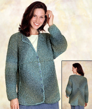Diagonal Square Cardigan Knitting Pattern