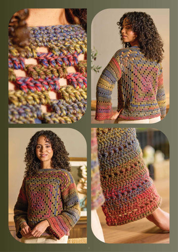 Ravina Crochet Swirl Jumper by Cassie Ward in Retreat Twist Chunky