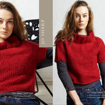 Jo Sharp Yoke Crop Top Jumper Knitting Pattern