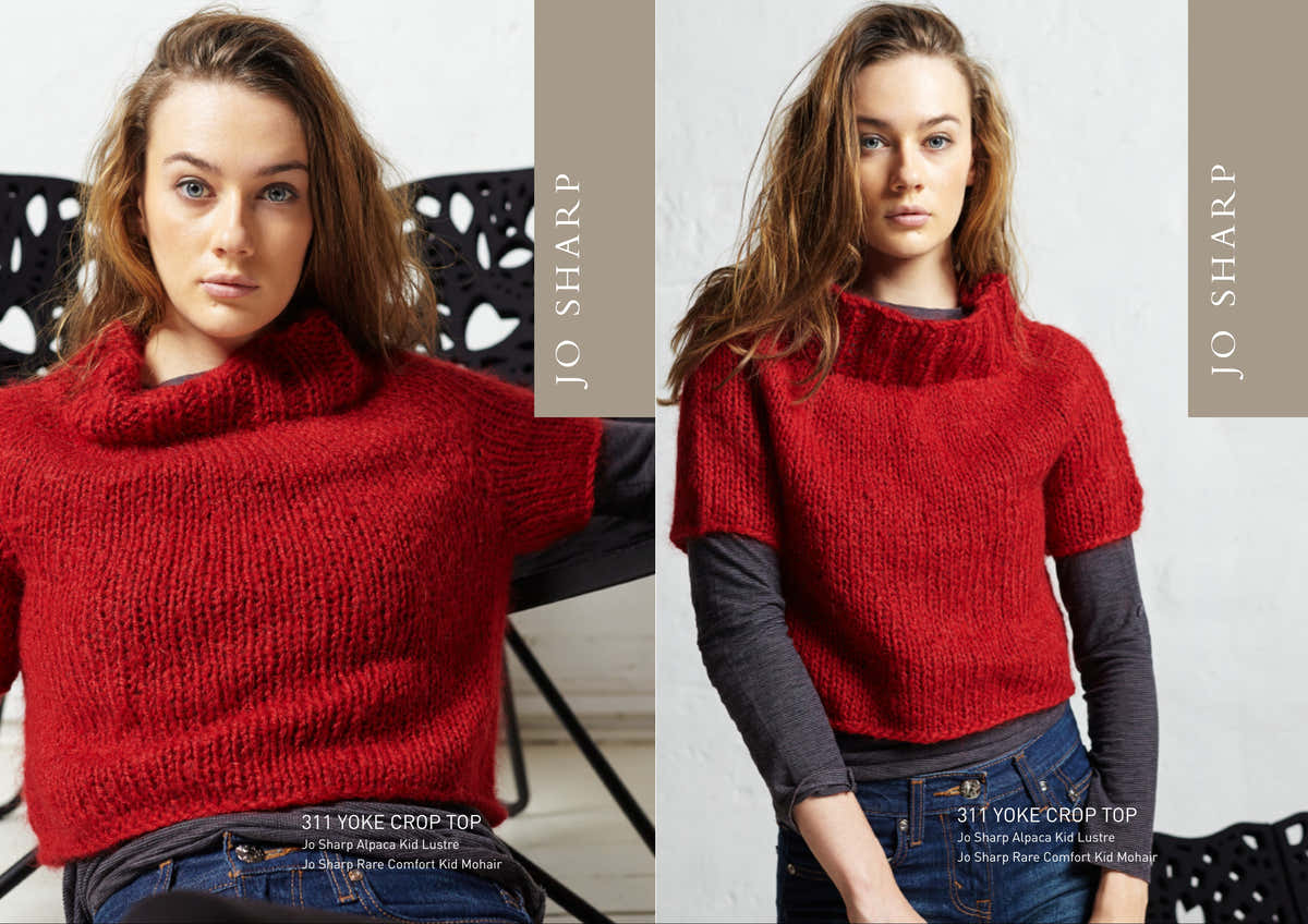 Jo Sharp Yoke Crop Top Jumper Knitting Pattern