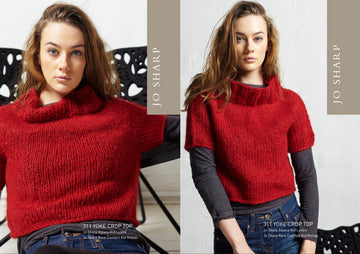 Jo Sharp Yoke Crop Top Jumper Knitting Pattern
