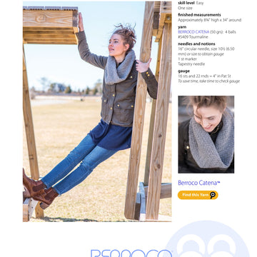 Berroco Devora Cowl Knitting Pattern