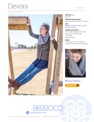 Berroco Devora Cowl Knitting Pattern