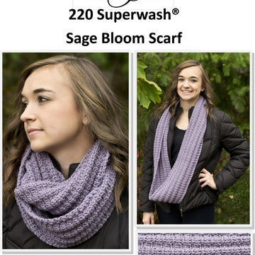 Cascade Yarns W Sage Bloom Scarf Cowl Crochet Pattern