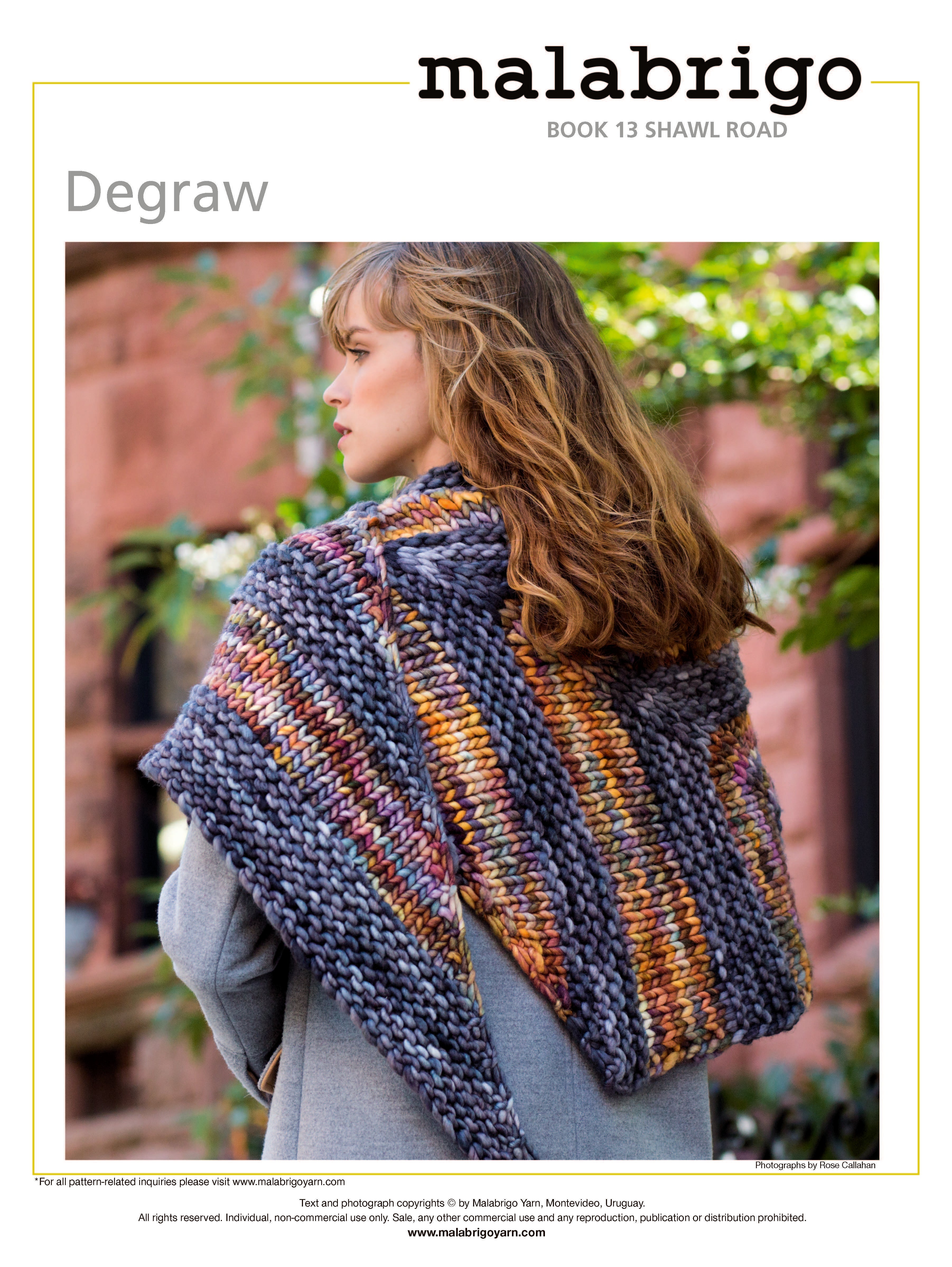 Degraw Shawl Wrap Knitting Pattern