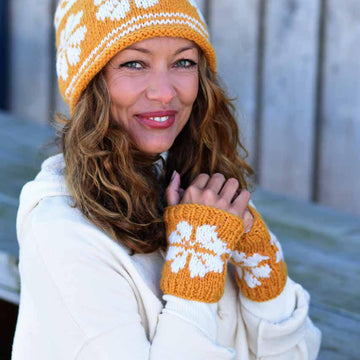 Ebba Hat & Wristlets Knitting Pattern