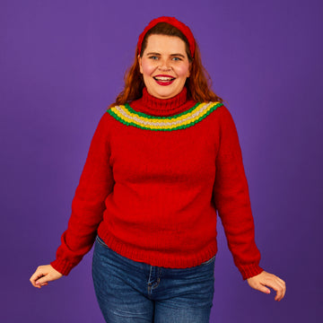 Paintbox Yarns Bobble Yoke Jumper Knitting Pattern