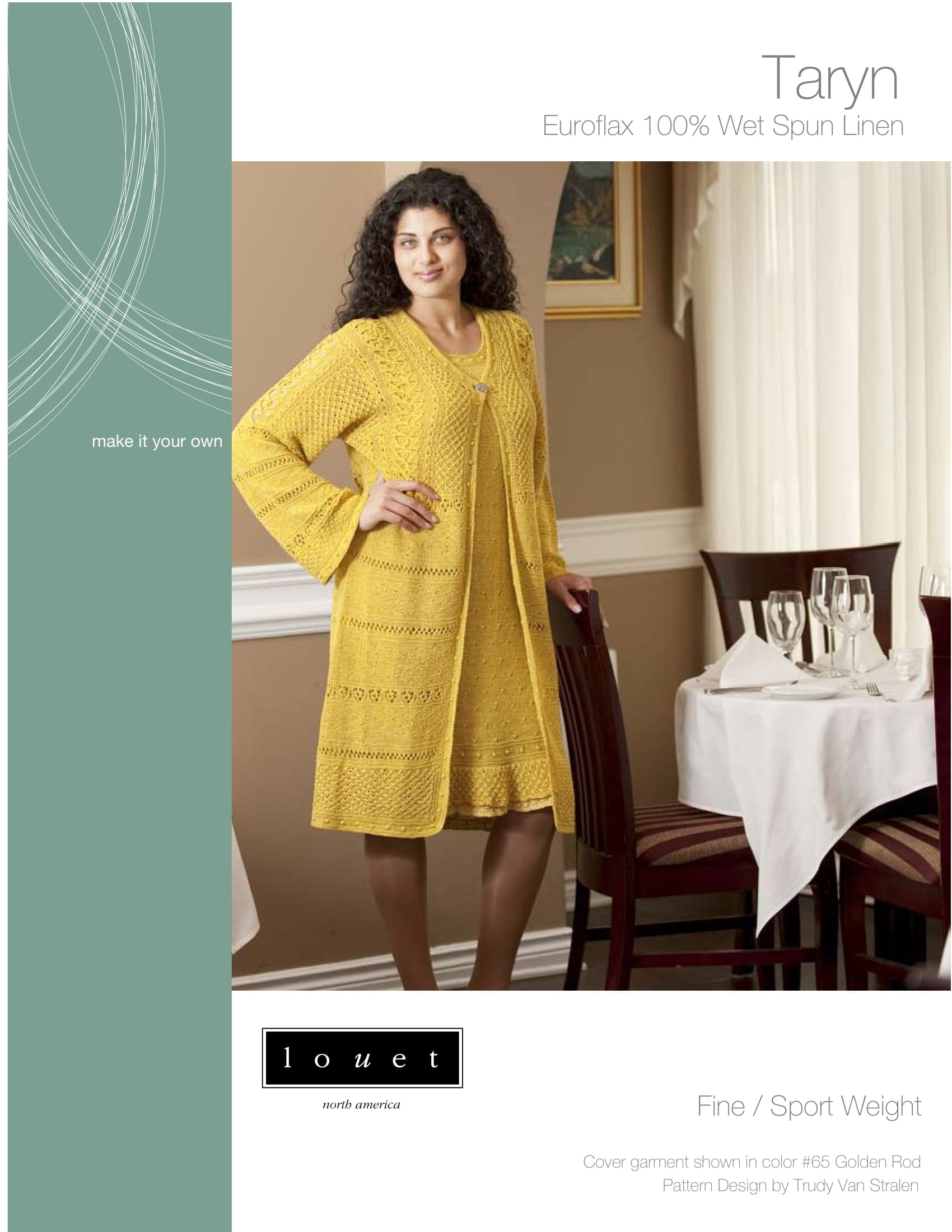 Louet Patterns Coat Knitting Pattern