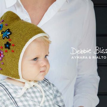 Debbie Bliss Jana Bonnet and Mitts Set Knitting Pattern