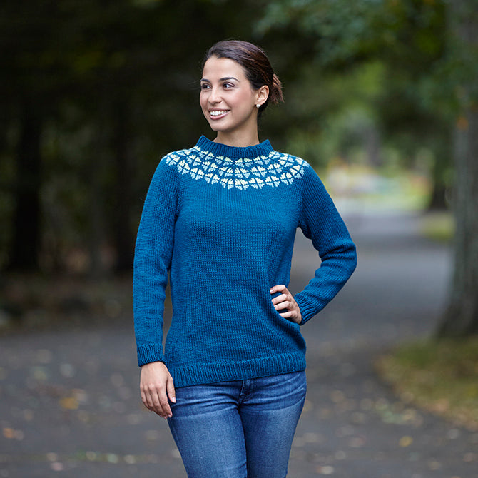 Valley Yarns Delphine Pullover Knitting Pattern