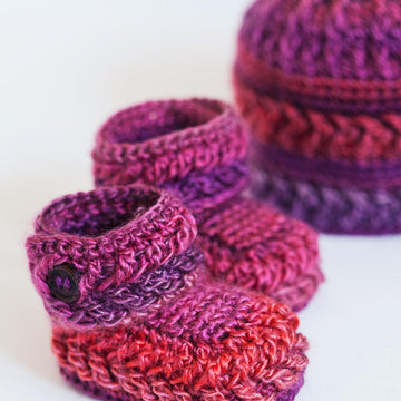 Chevron Booties and Hat