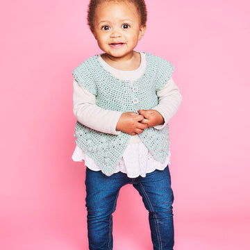Paintbox Yarns Morning Dew Cardigan Crochet Pattern