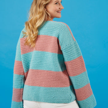 Paintbox Yarns Show Stripes Sweater PDF (Free)