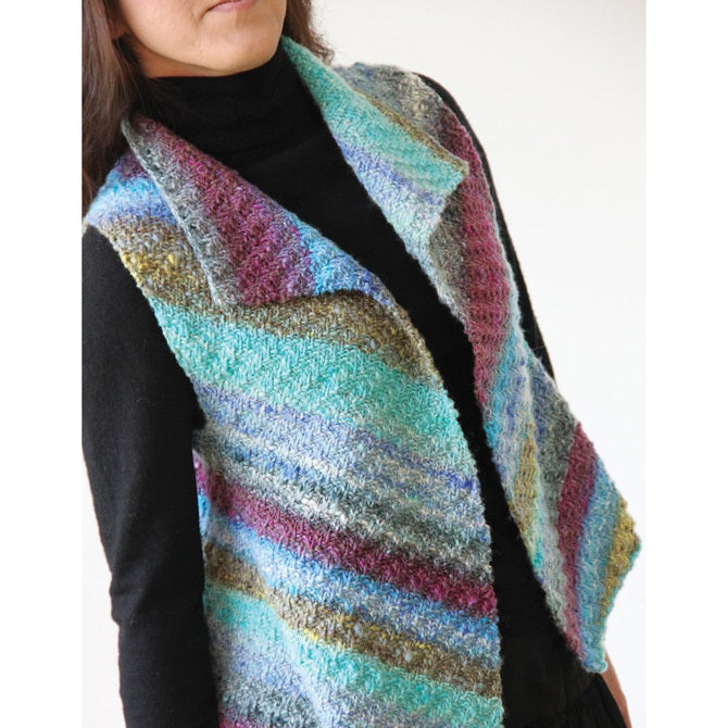 Noro Collared Vest Waistcoat Knitting Pattern
