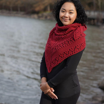 Cascade Yarns W Scarlet Sampler Shawl Wrap Knitting Pattern