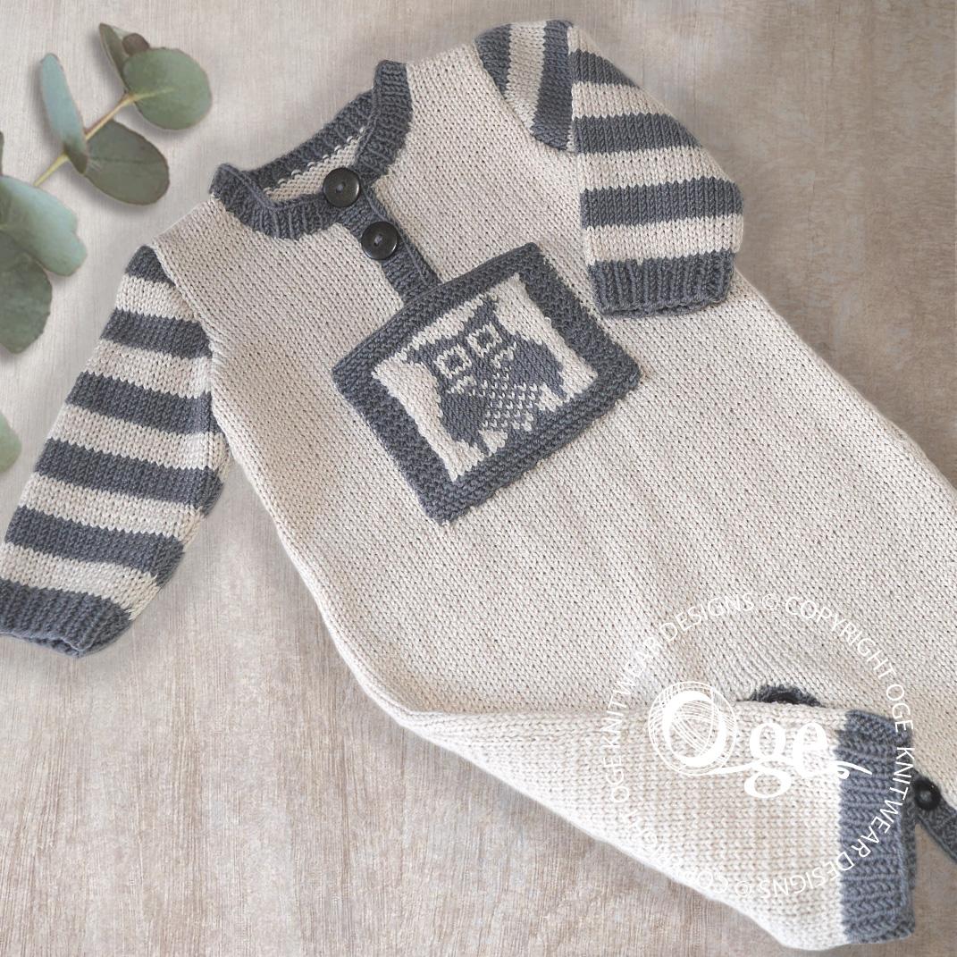 Lil Hoot, Onesie / romper with matching hat P084