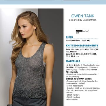 Stacy Charles Fine Yarns Gwen Tank Jumper Knitting Pattern