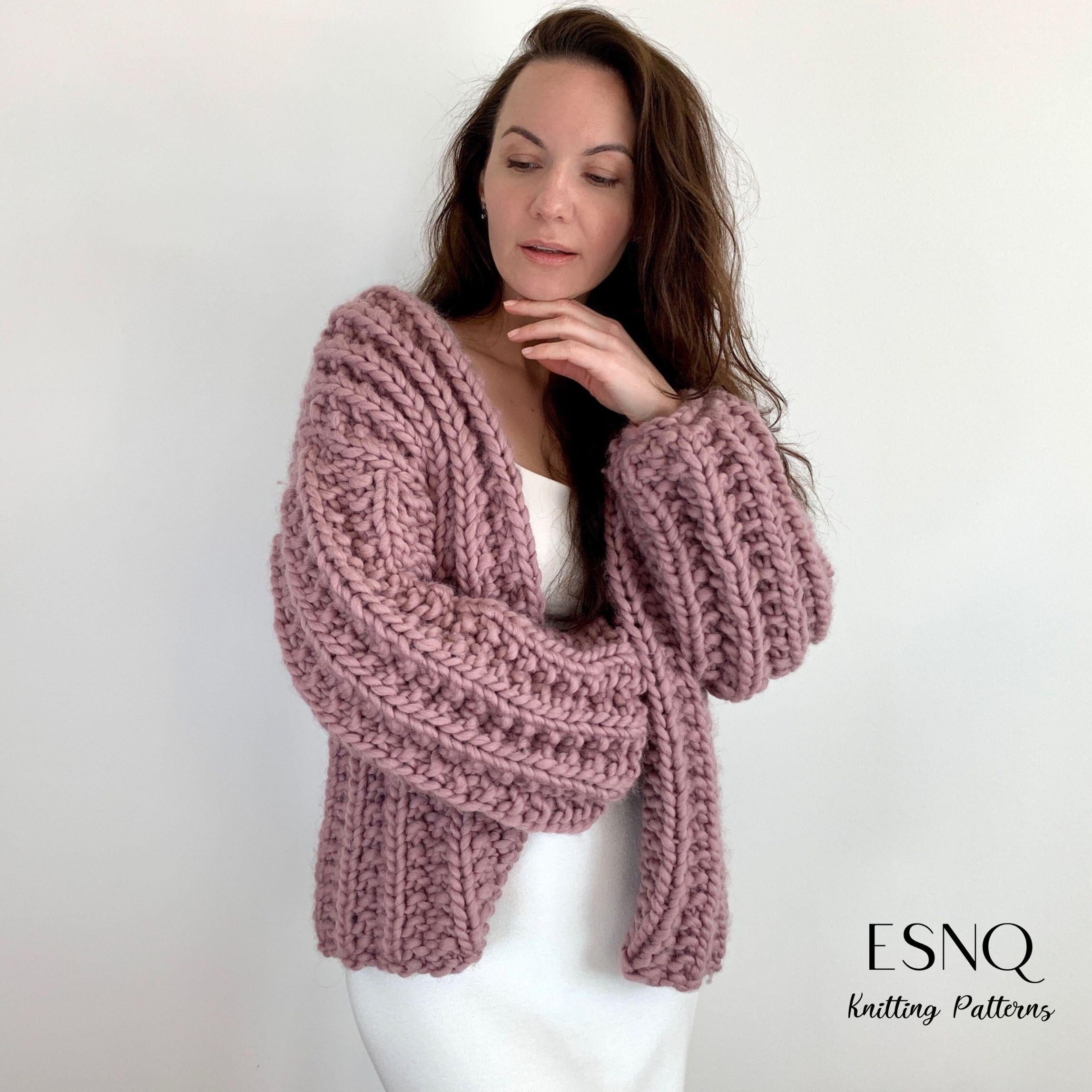 Rib knit cardigan Heather