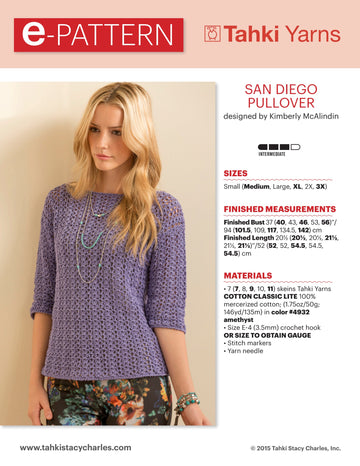 Tahki Yarns San Diego Pullover PDF