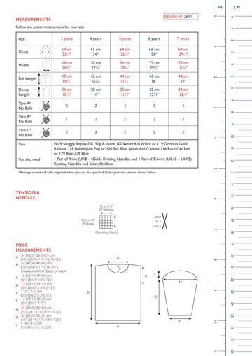 Sirdar 2611 Quick as a Flash Sweater in Snuggly Replay PDF