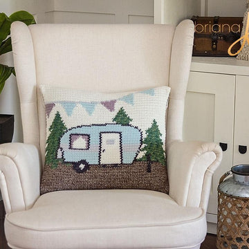 Camper Pillow Cover Crochet