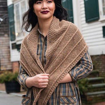 Parsons Shawl in Berroco Millstone Tweed PDF