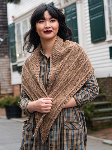 Parsons Shawl in Berroco Millstone Tweed PDF