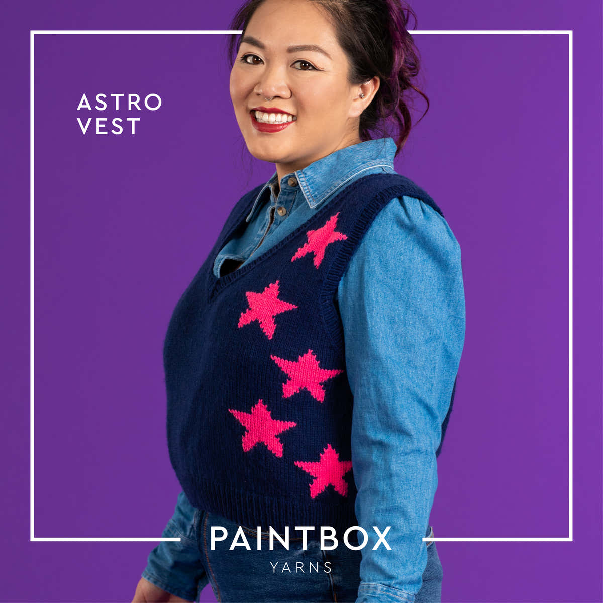 Paintbox Yarns Astro Vest Slipover Knitting Pattern