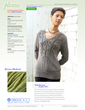 Berroco Plexus Jumper Knitting Pattern