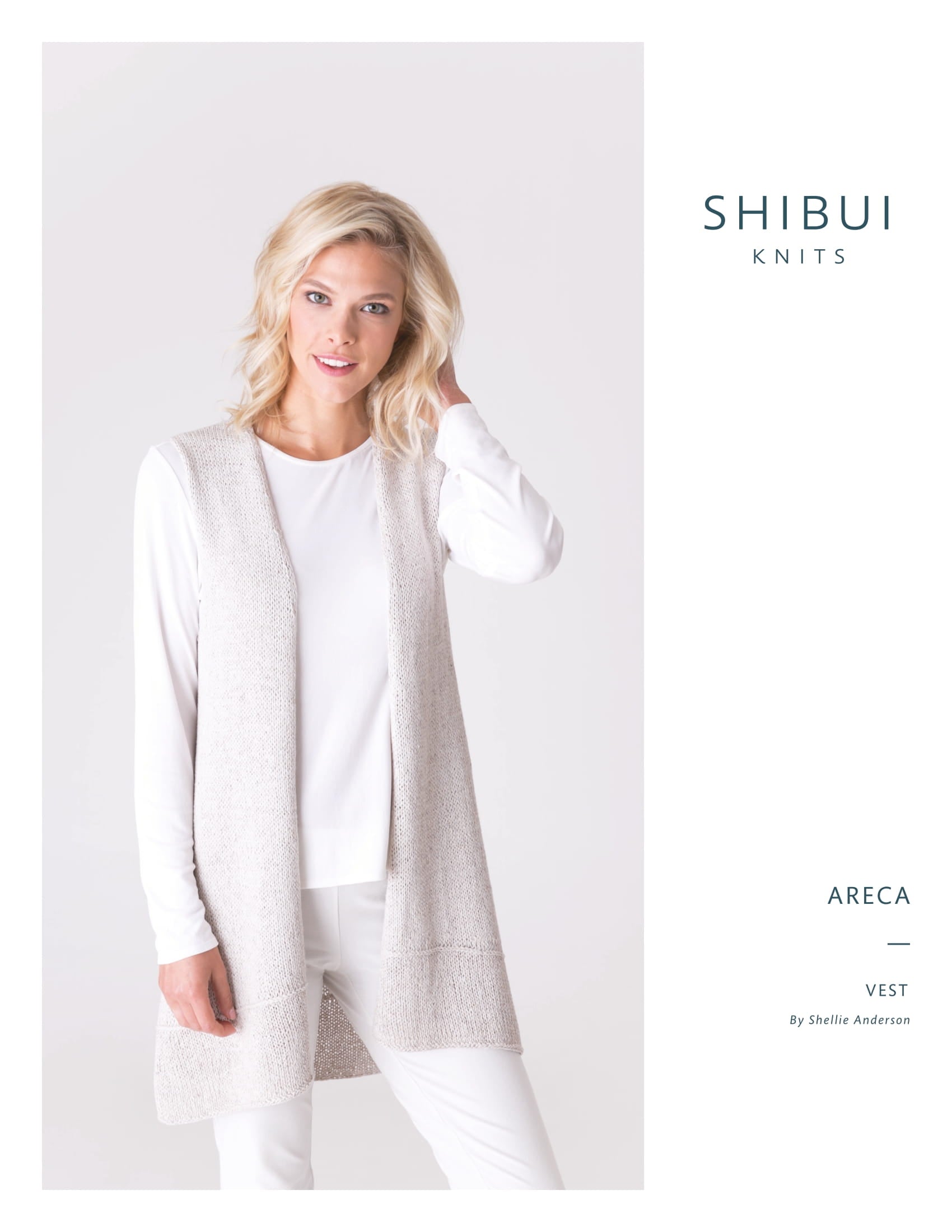 Shibui Knits Areca Vest Knitting Pattern