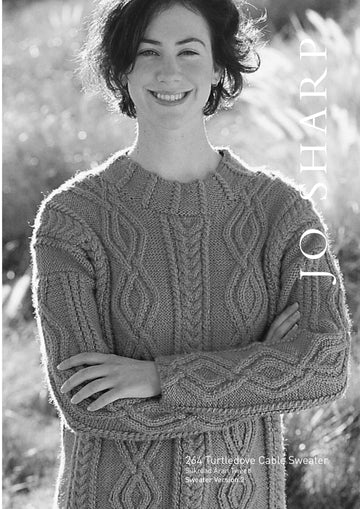 Jo Sharp Turtledove Cable Sweater Jumper Knitting Pattern