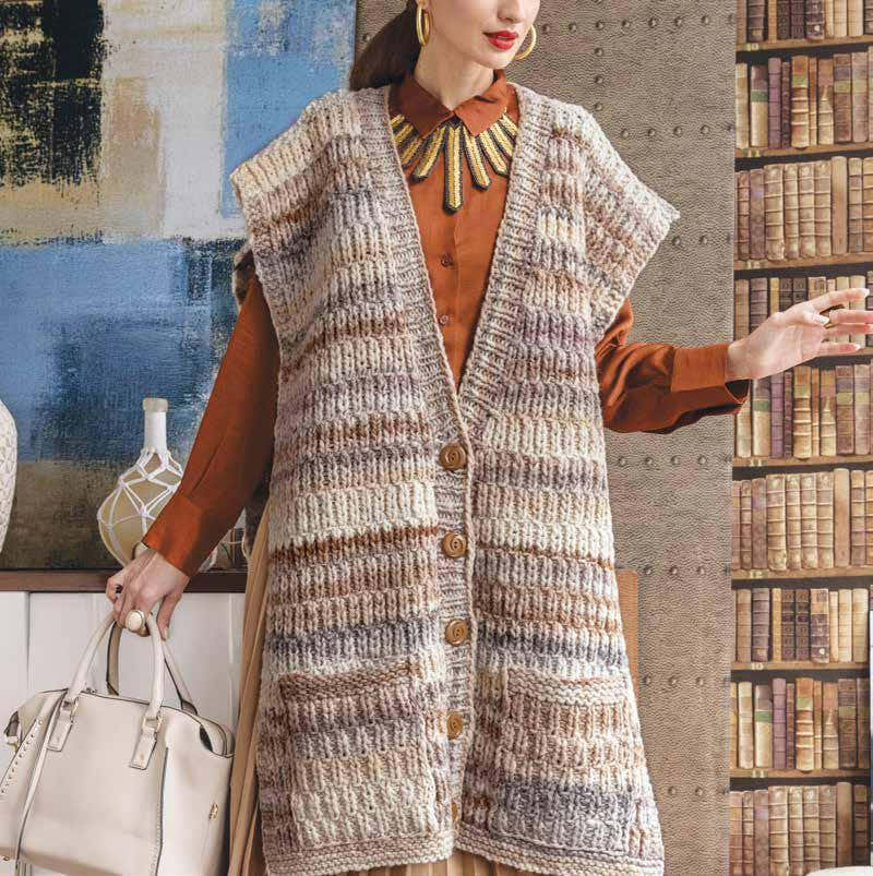 Rambler Ruana Waistcoat Knitting Pattern