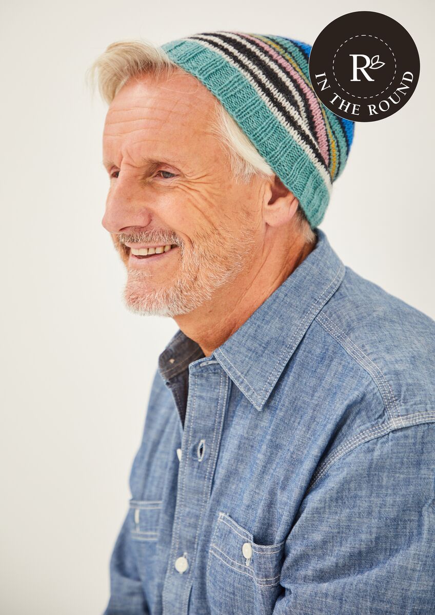 Arne&Carlos Leif Stripe Hat in Rowan Norwegian Wool - 04101