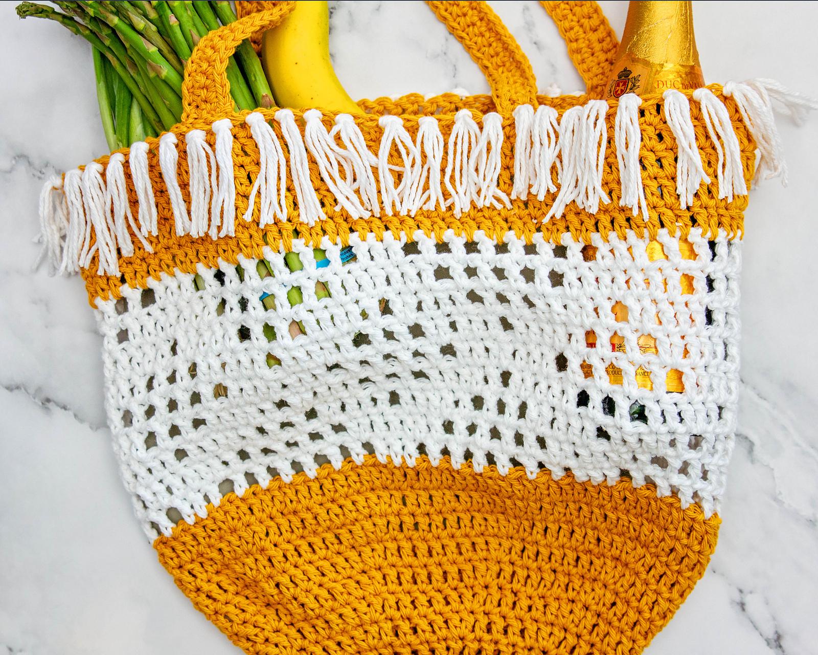 Crochet Boho Grocery Bag