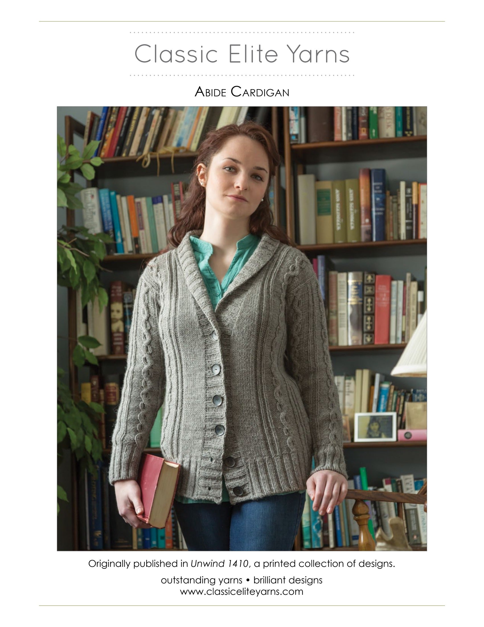 Classic Elite Yarns Abide Cardigan Knitting Pattern