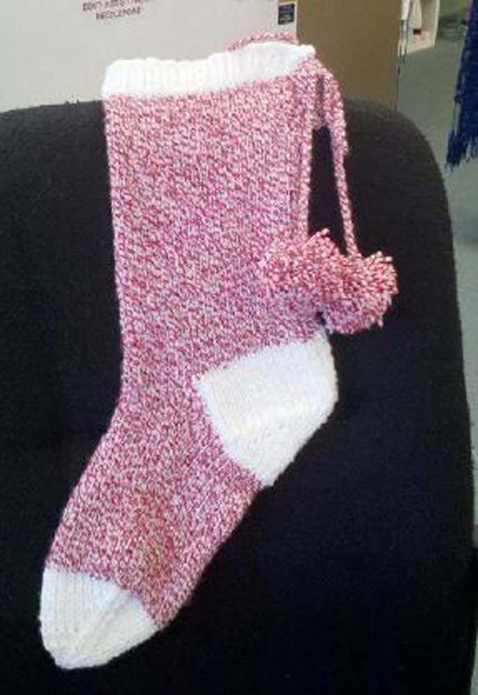 Christmas Stocking Socks Knitting Pattern
