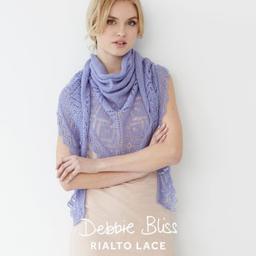 Debbie Bliss Lace Edged Shawl Knitting Pattern