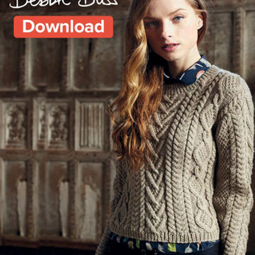 Debbie Bliss Cable Panelled Sweater Knitting Pattern