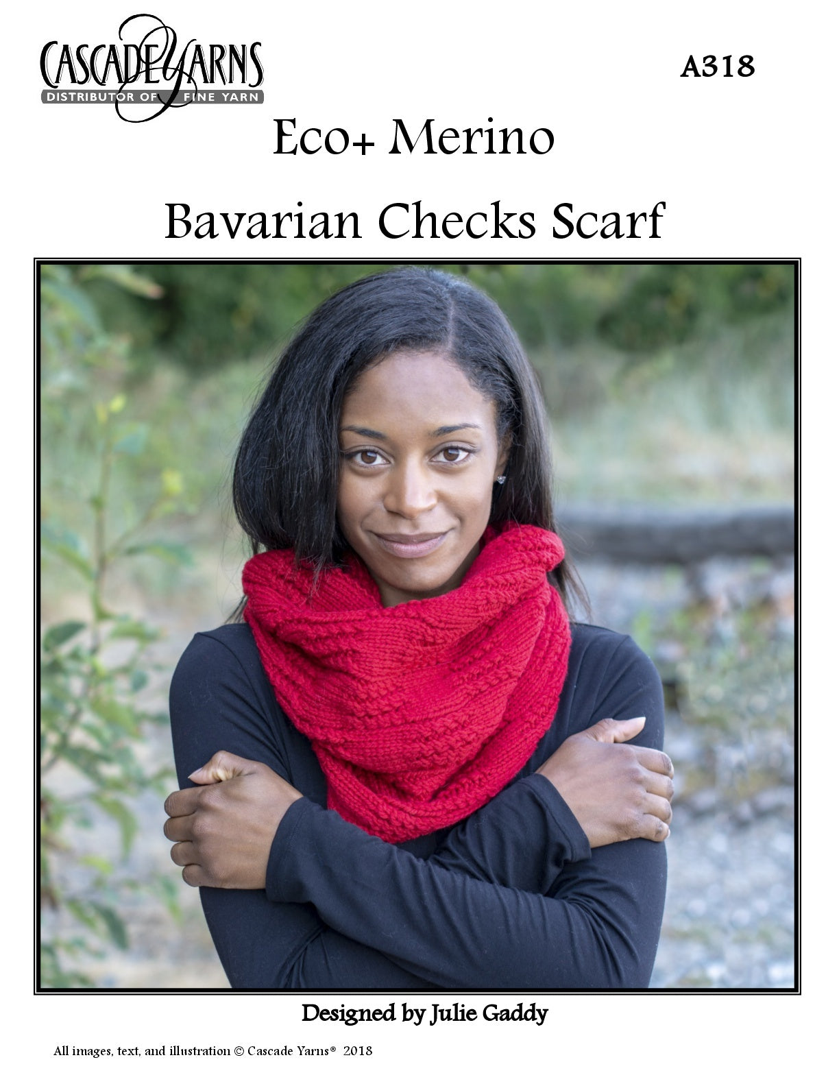 Cascade Yarns A Bavarian Checks Scarf Knitting Pattern