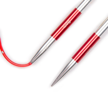 KnitPro Smartstix Red Fixed Circular Needles 16" (1 Pair)